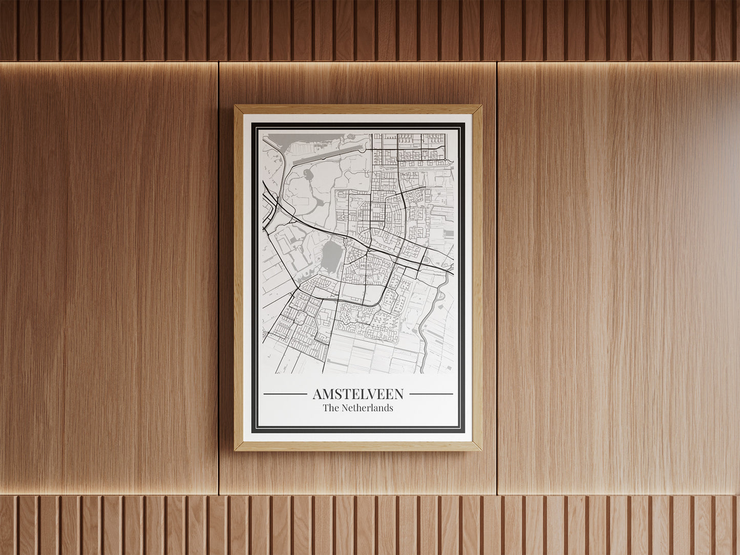Poster Amstelveen | Stadskaart