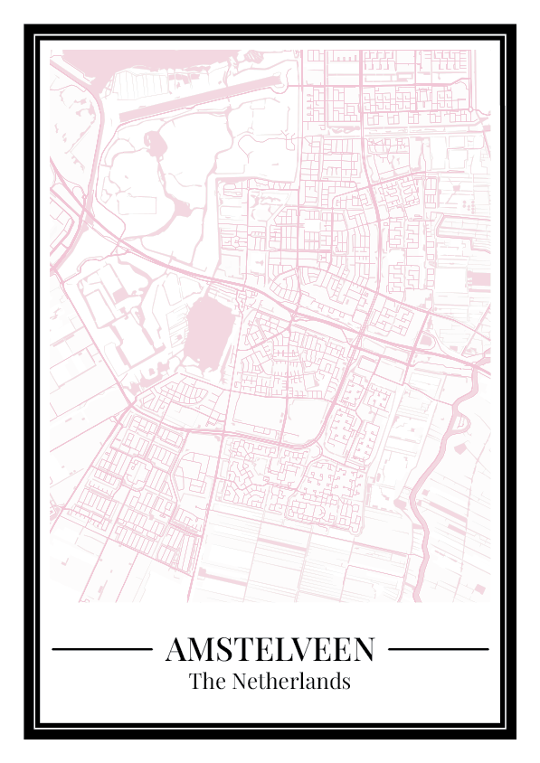 Amstelveen - Poster Blush Pink