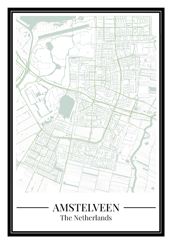 Amstelveen - Poster Sage Green