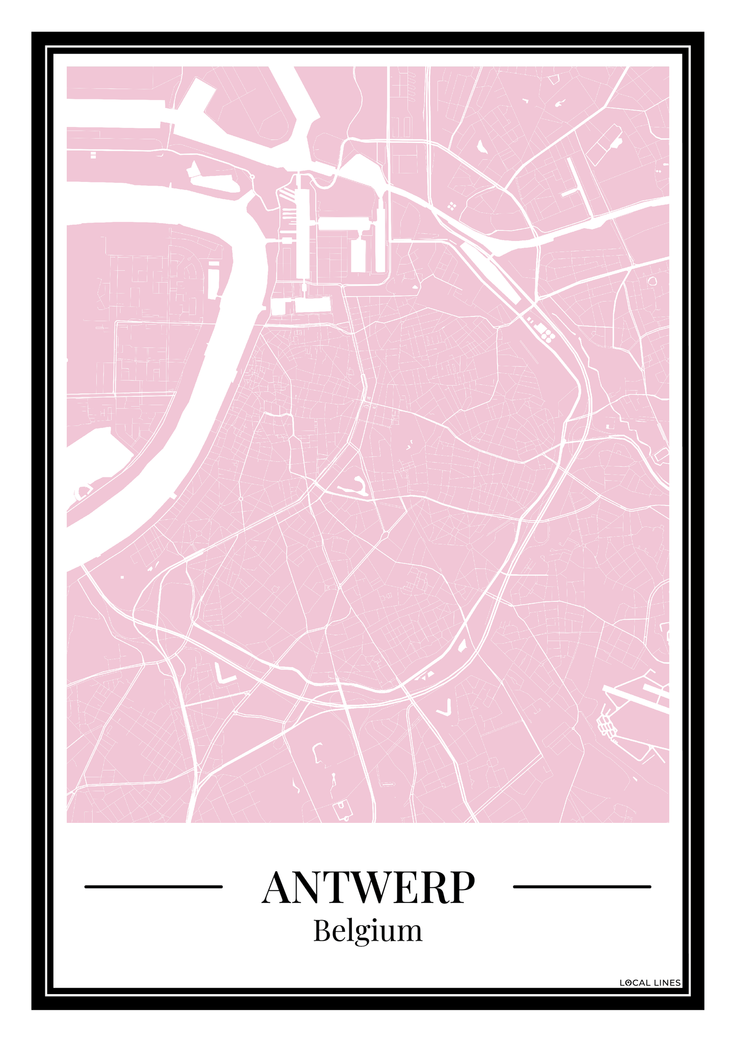 Antwerp - Poster Blush Pink