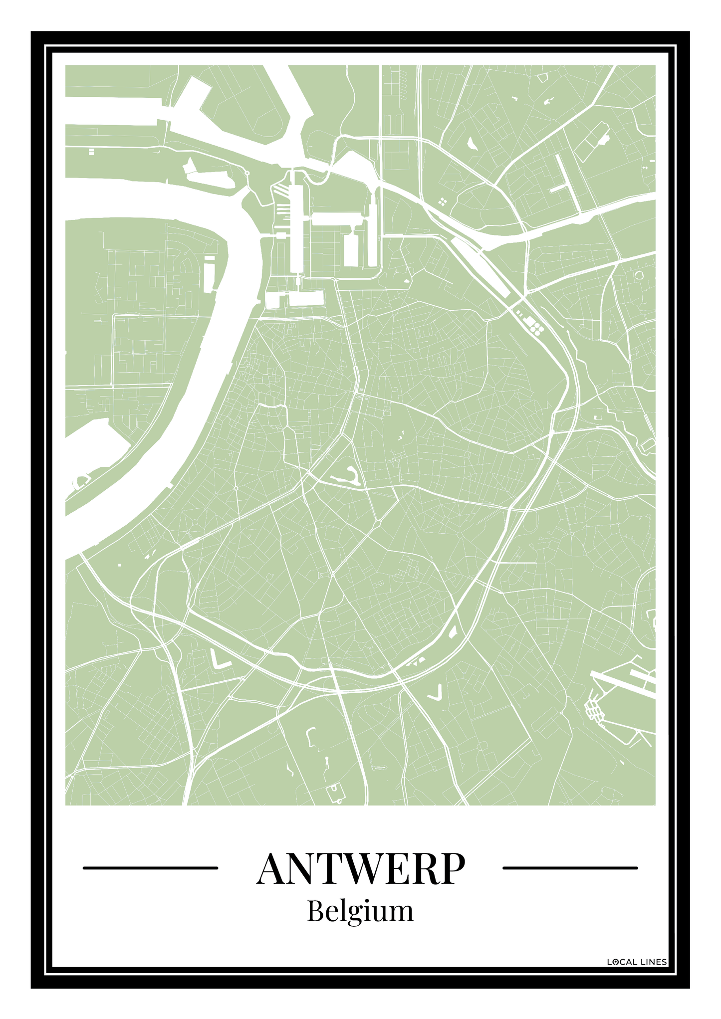 Antwerp - Poster Sage Green