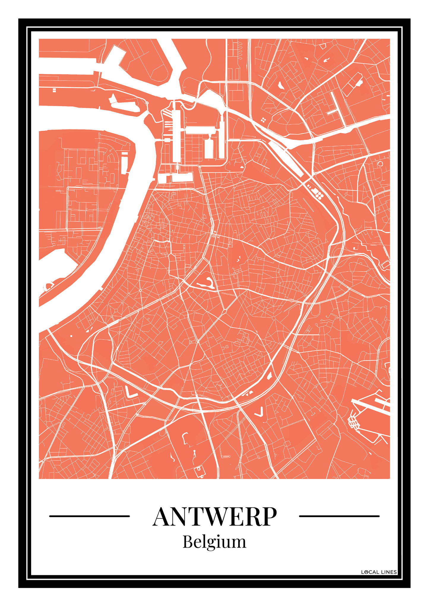 Antwerp - Poster Warm Peach