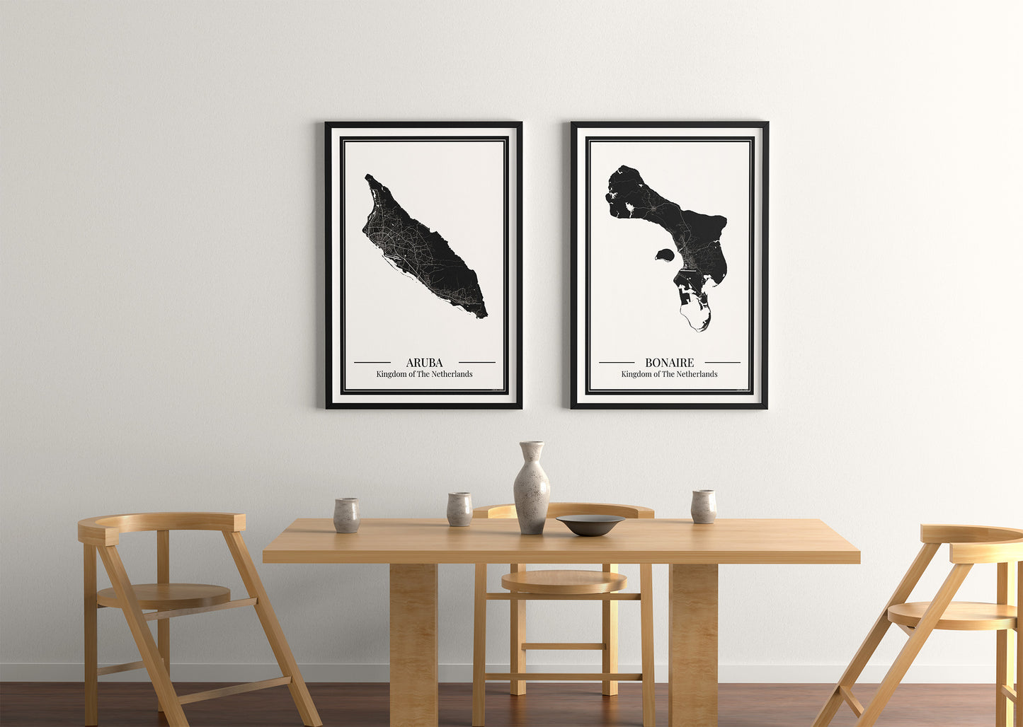 Aruba — Eilandposter zwart