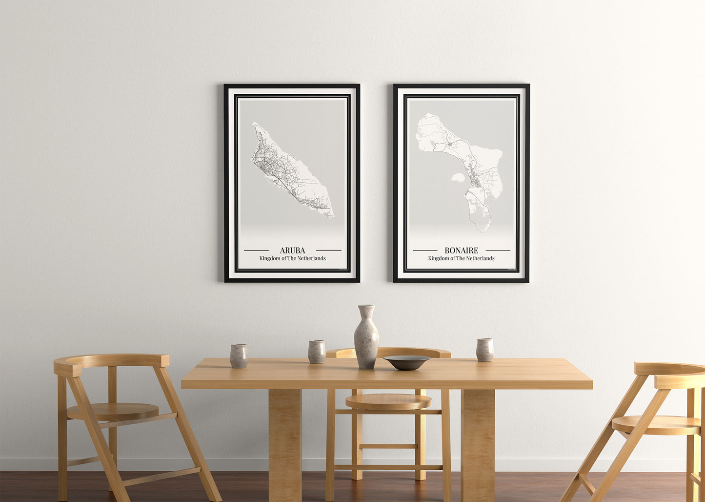Aruba — Eilandposter wit