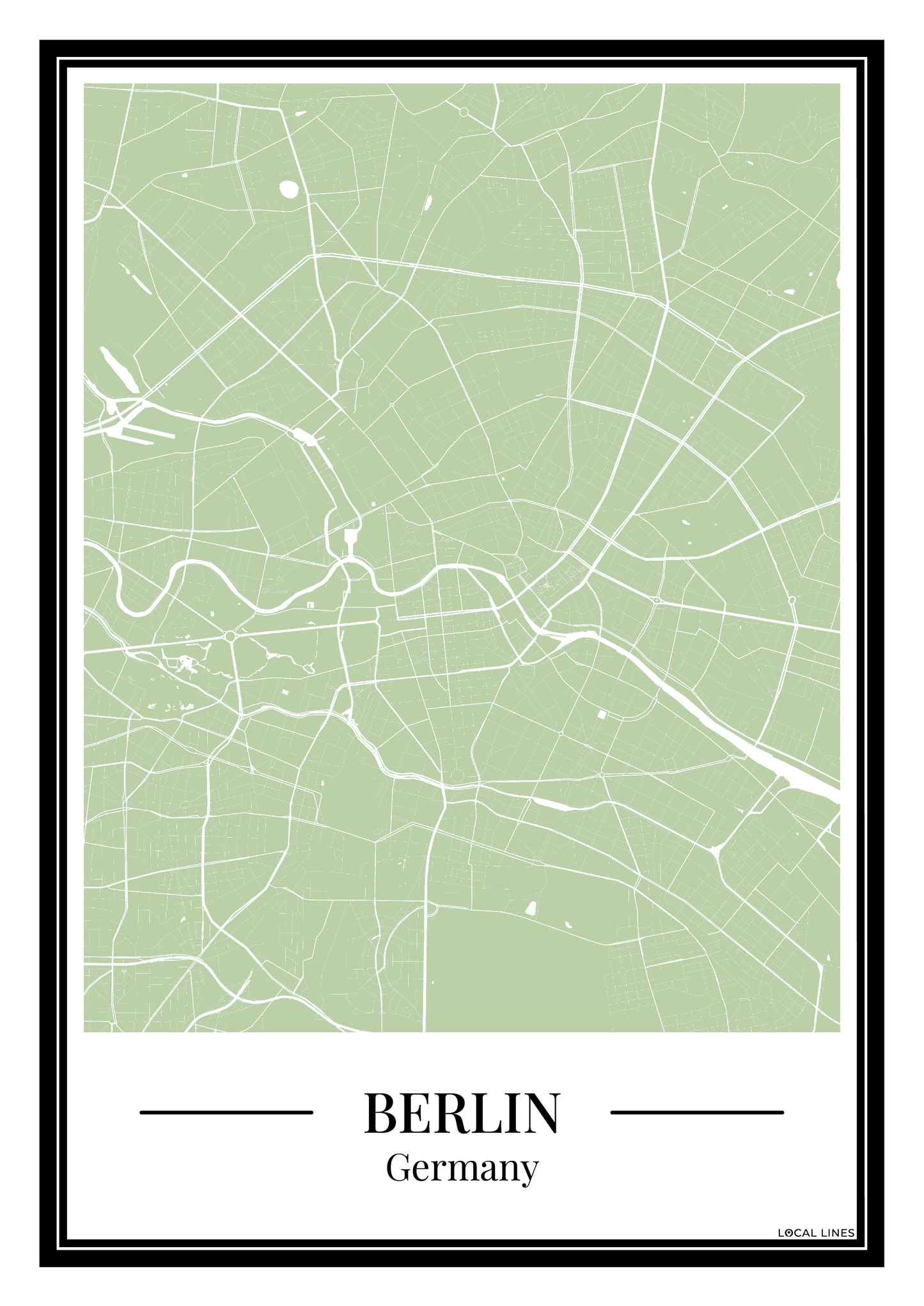 Berlin - Poster Sage Green