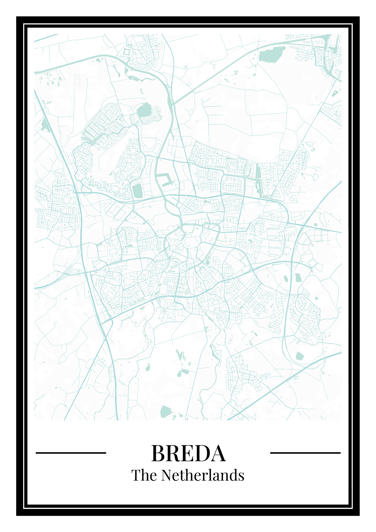 Breda - Poster Aqua Blue