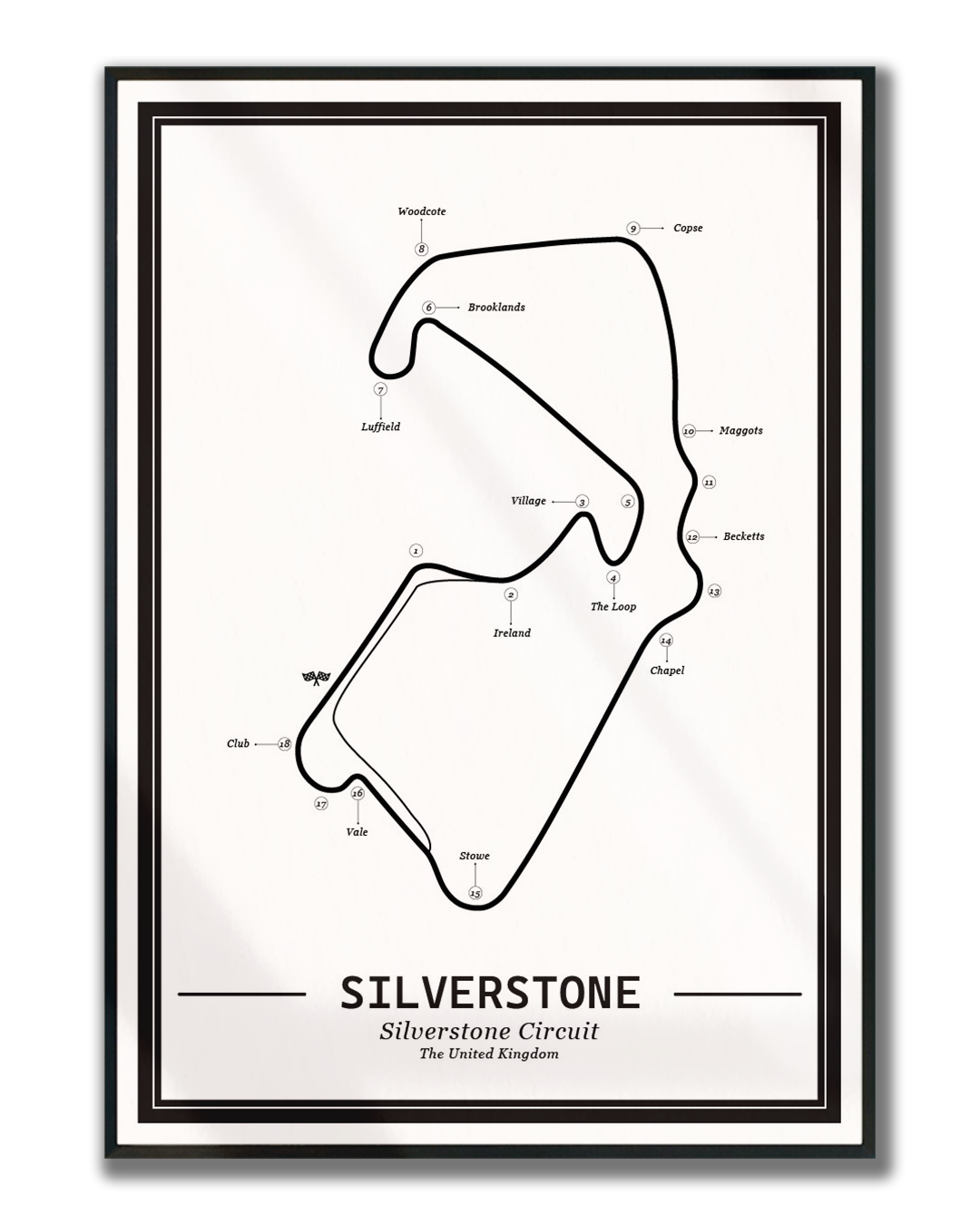 Poster Silverstone Formule 1 Circuit | Wit
