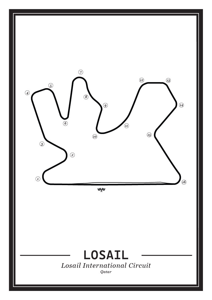 Poster Losail Formule 1 Circuit | Wit