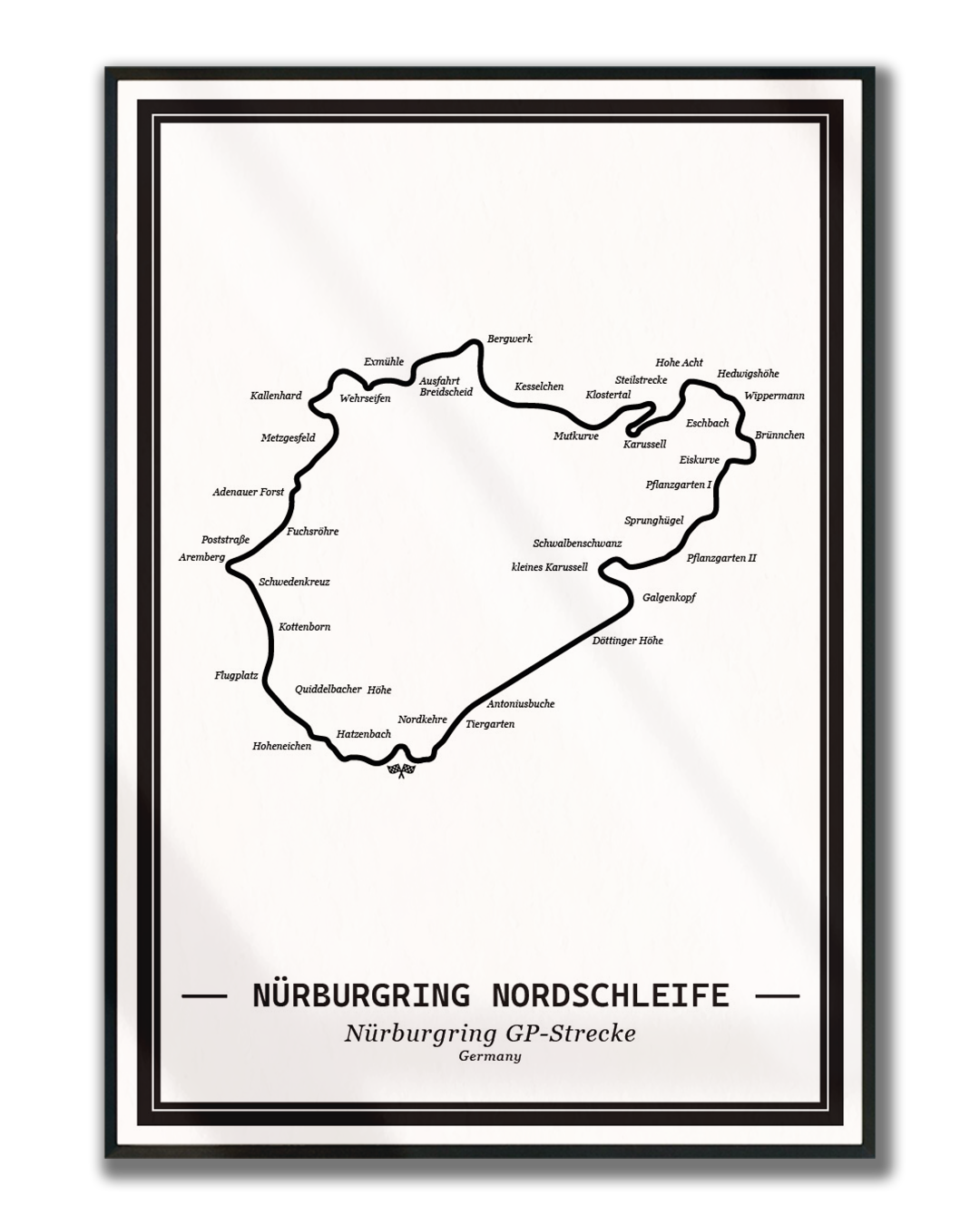 Poster Nürburgring Formule 1 Circuit | Wit
