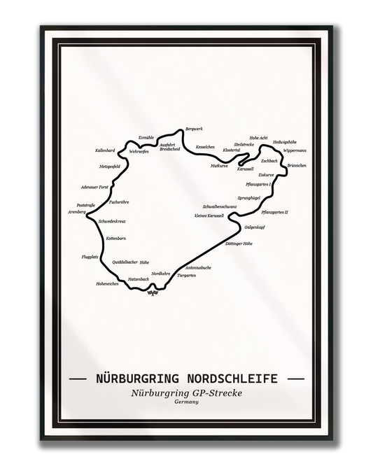 Poster Nürburgring Formule 1 Circuit | Wit
