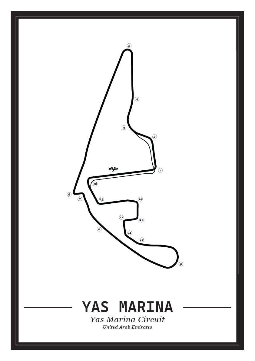 Poster Yas Marina Formule 1 Circuit | Wit