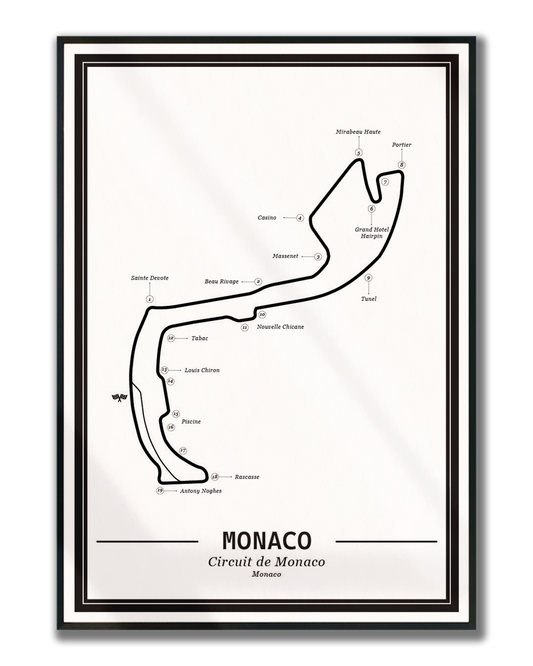 Poster Monaco Formule 1 Circuit | Wit