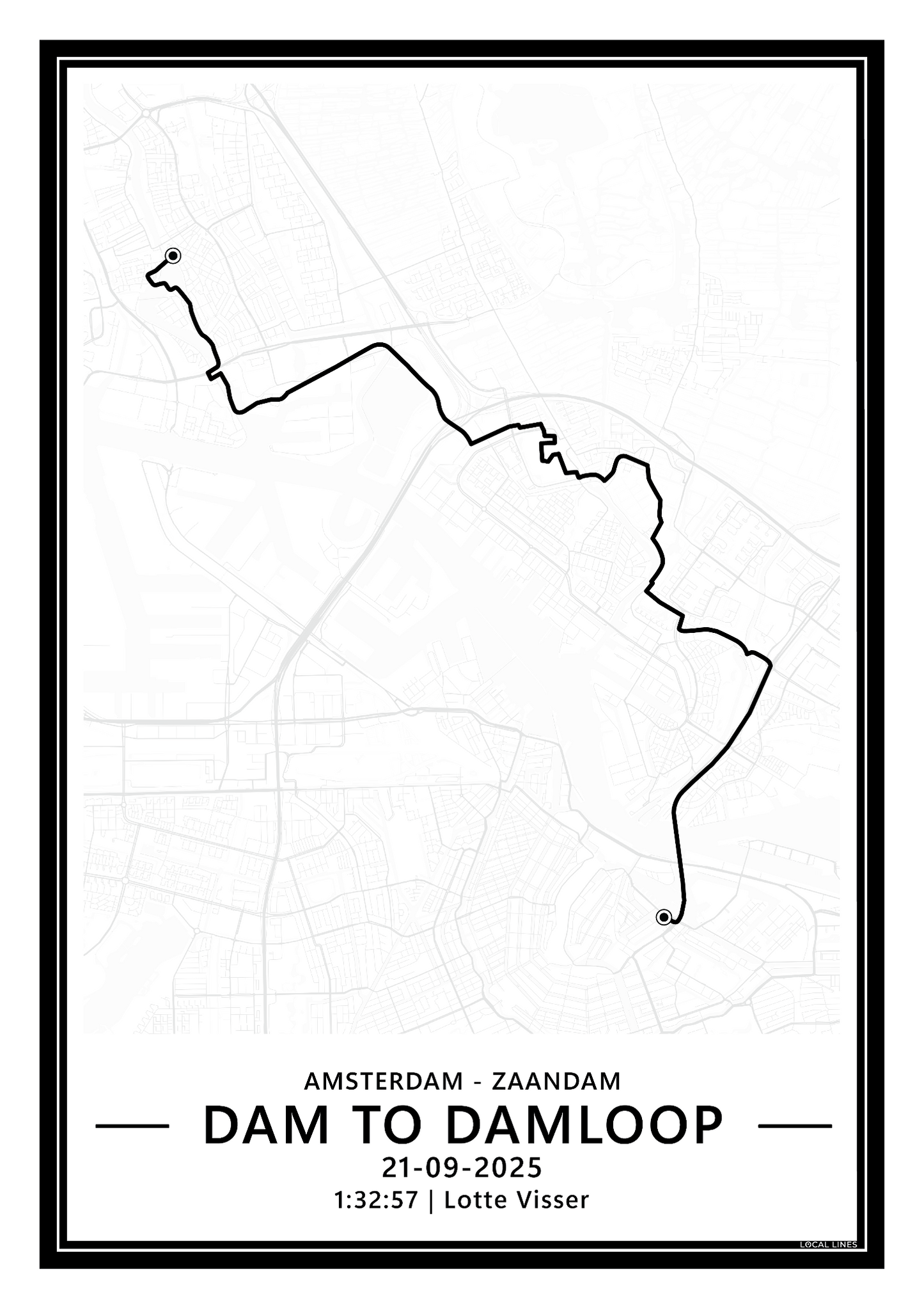 Dam tot Damloop Hardloopposter 2025