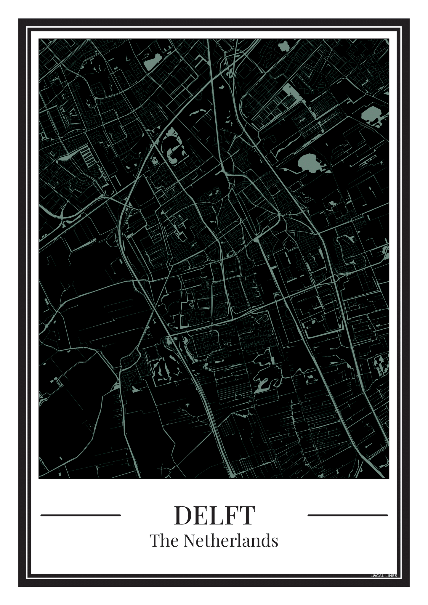 Delft - Poster Soft Teal