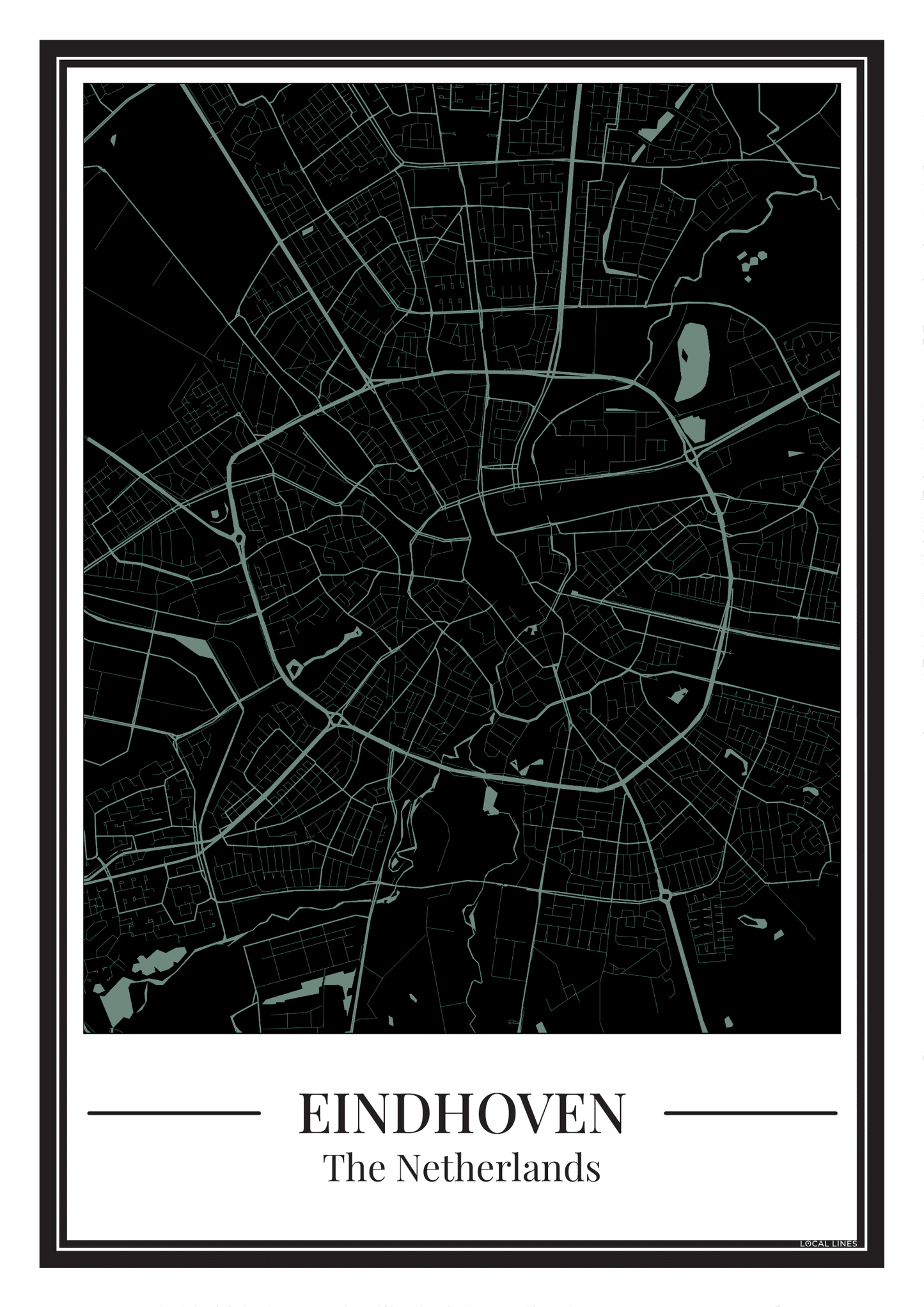 Eindhoven - Poster Soft Teal