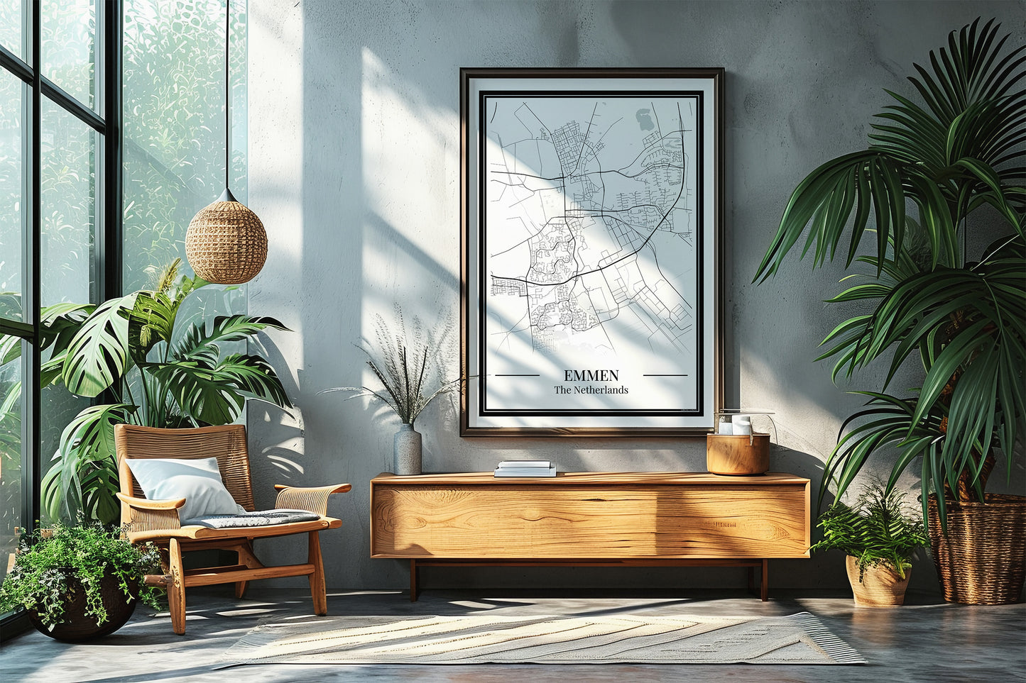 Emmen — Minimalistische stadskaart poster