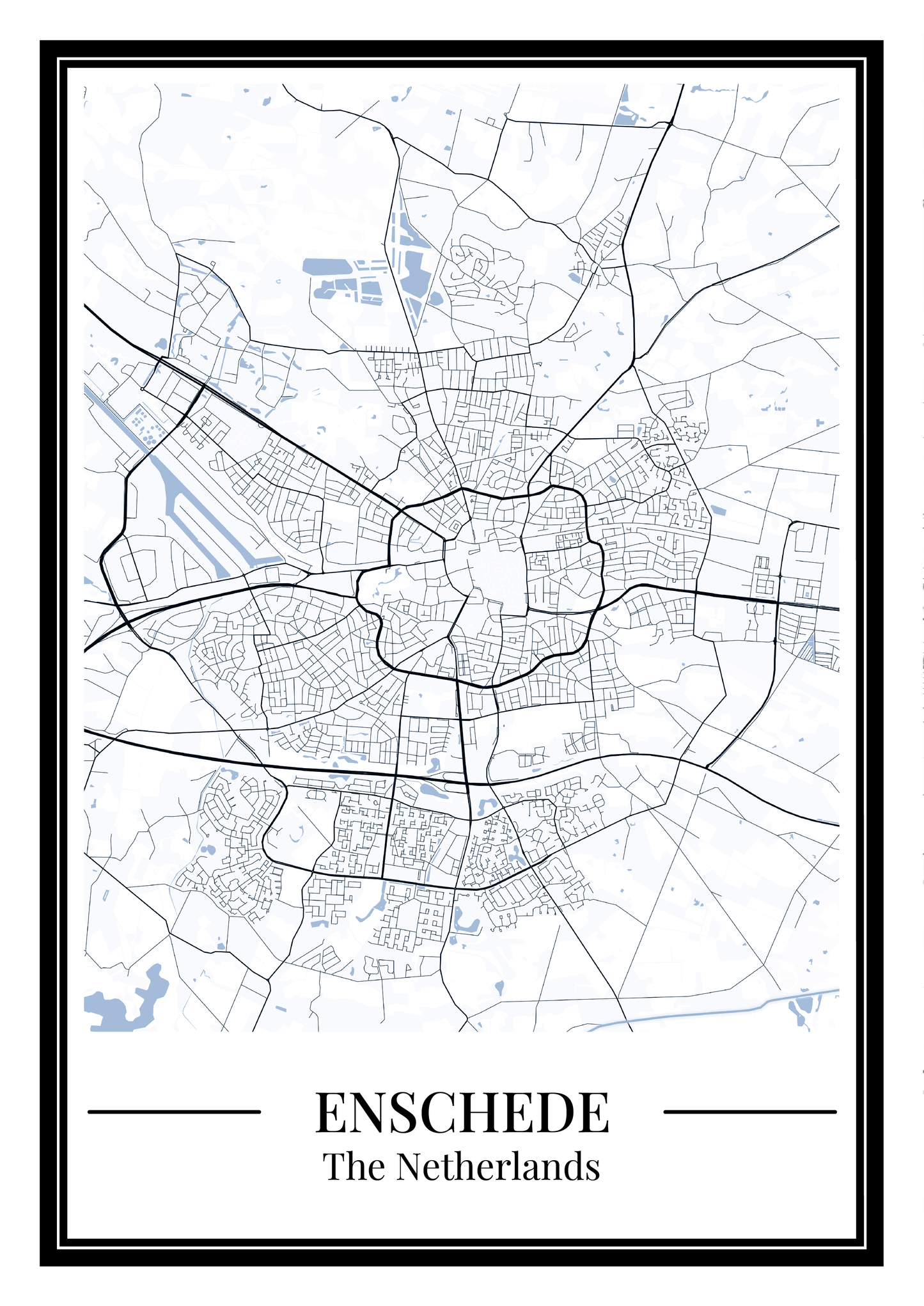 Enschede - Poster Slate Blue