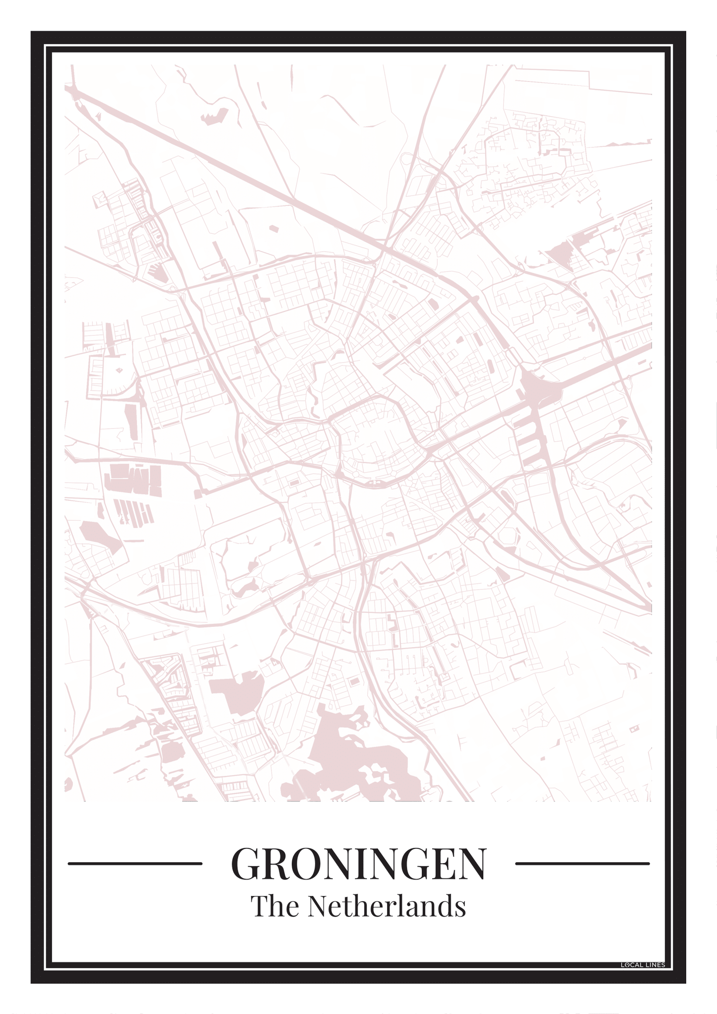 Groningen - Poster Blush Pink