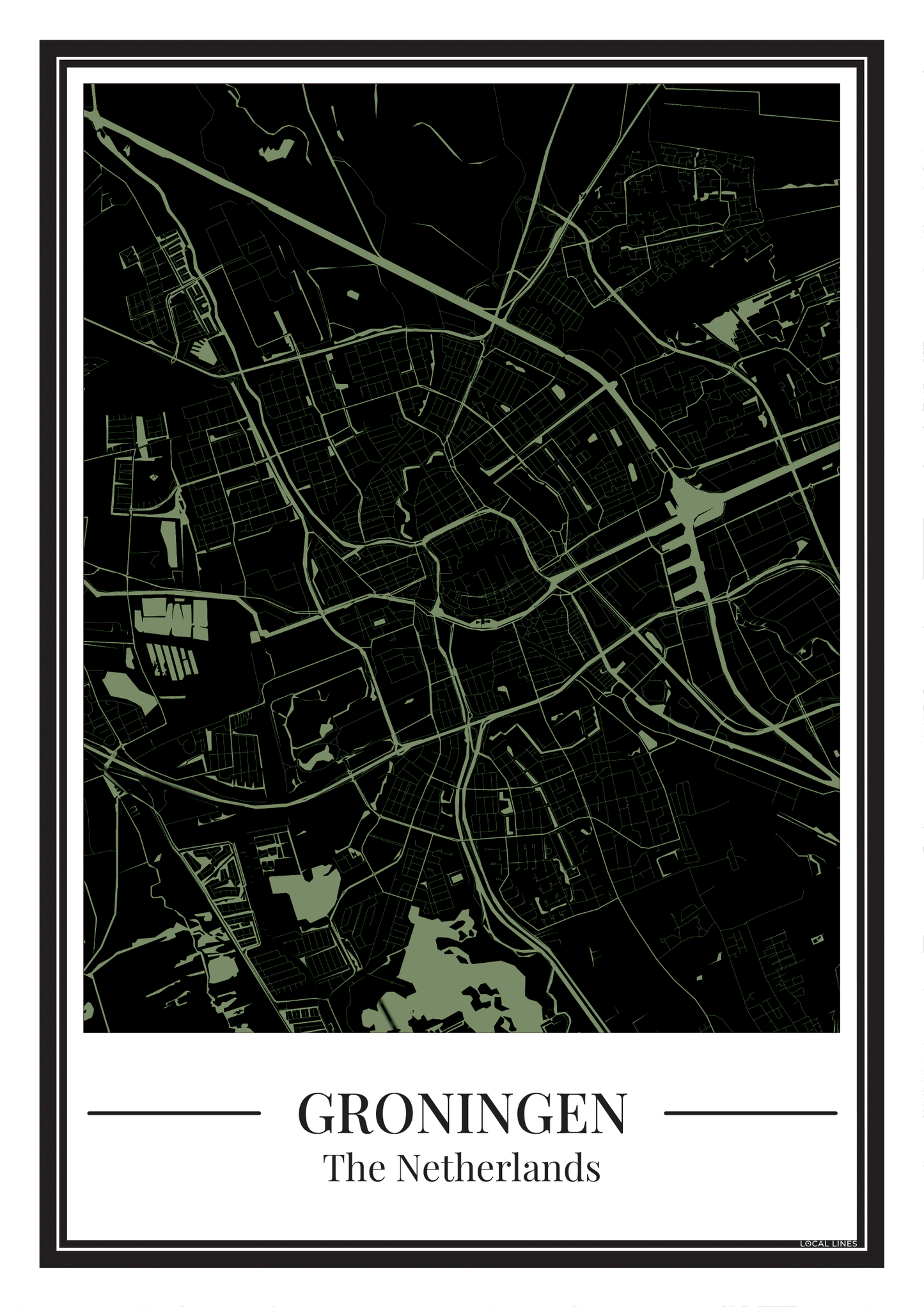 Groningen - Poster Cool Mint