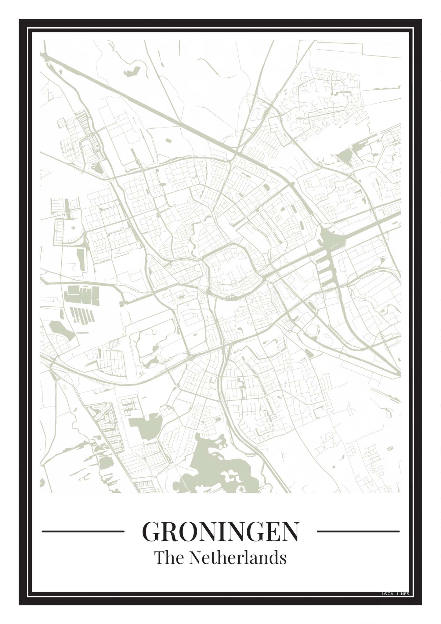 Groningen - Poster Sage Green