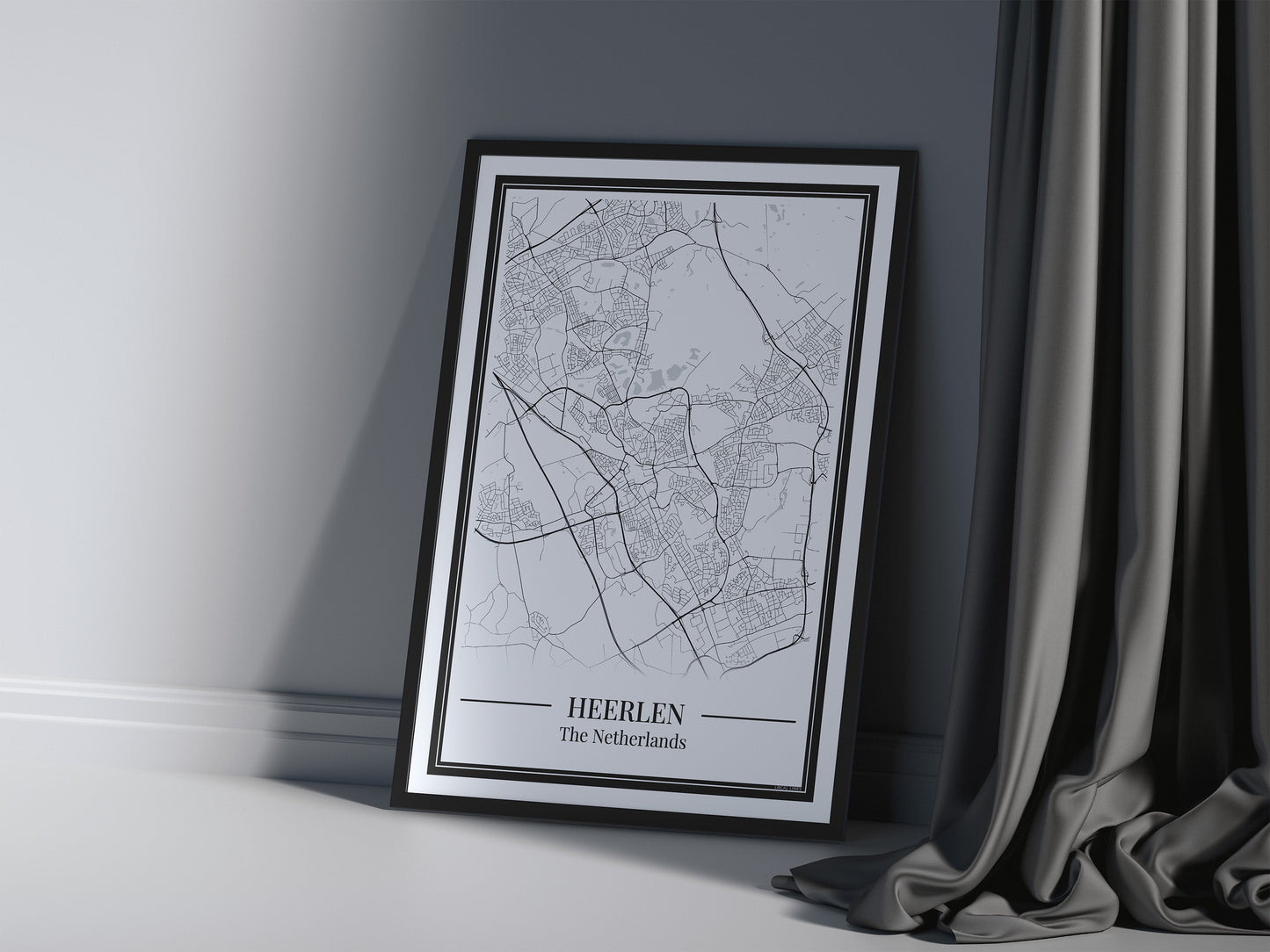 Heerlen — Minimalistische stadskaart poster