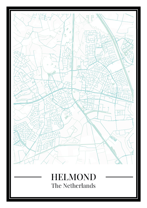 Helmond - Poster Aqua Blue