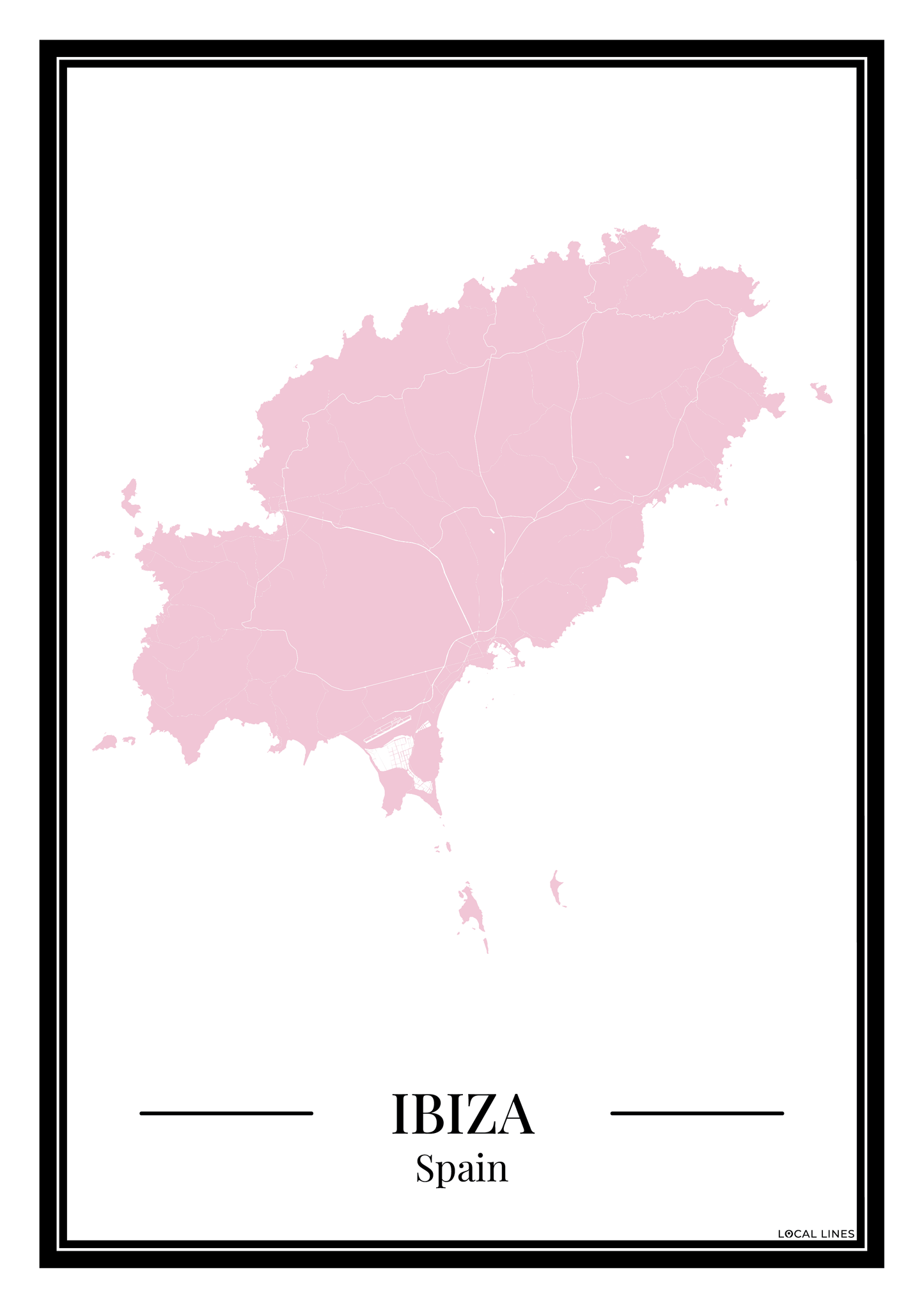 Ibiza - Poster Blush Pink
