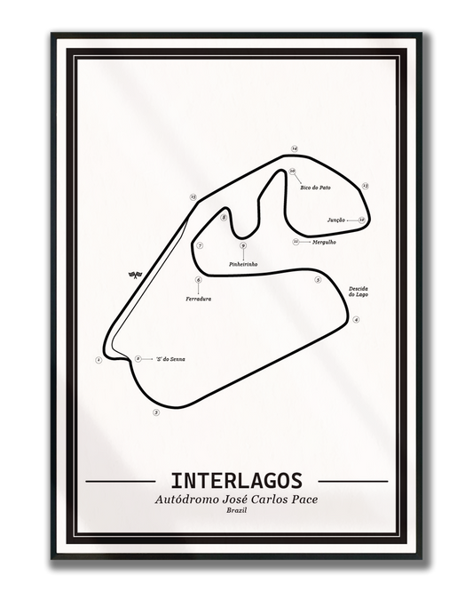 Poster Interlagos Formule 1 Circuit | Wit
