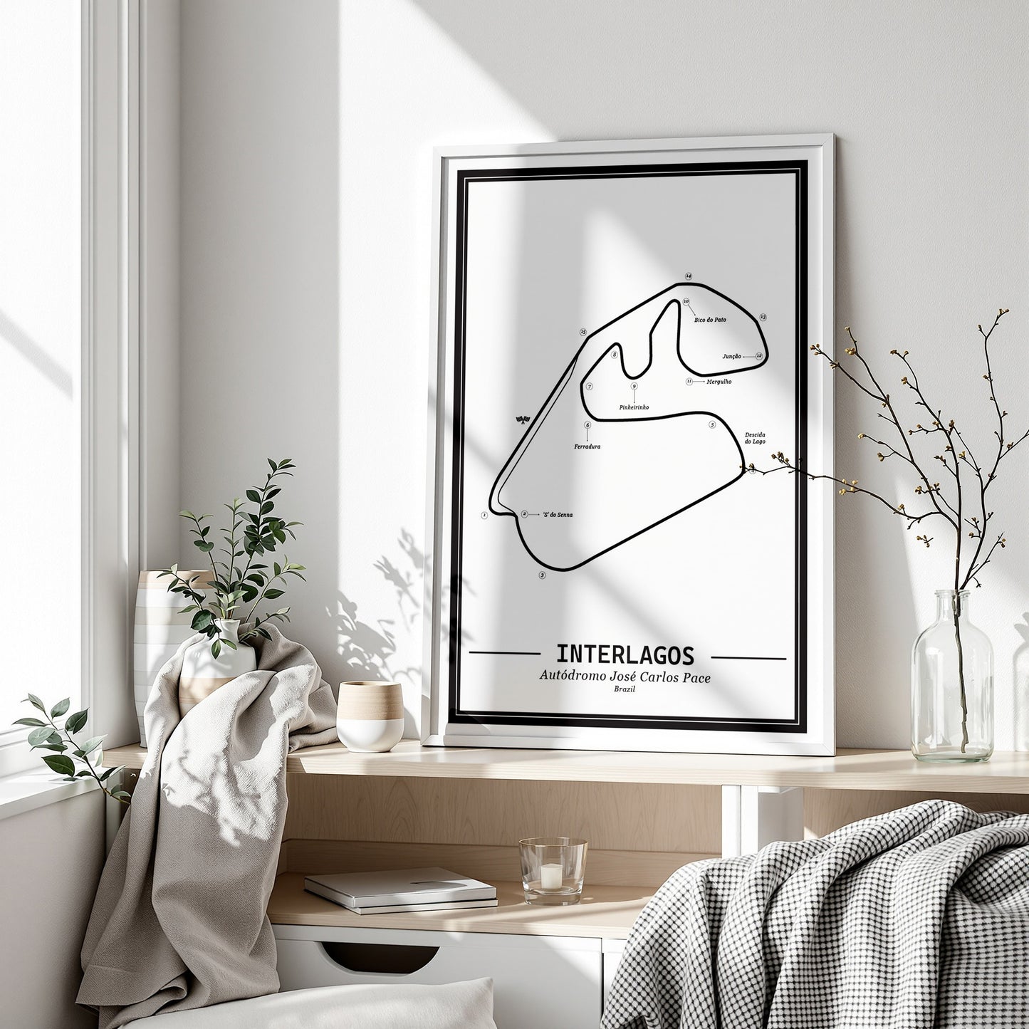 Poster Interlagos Formule 1 Circuit | Wit