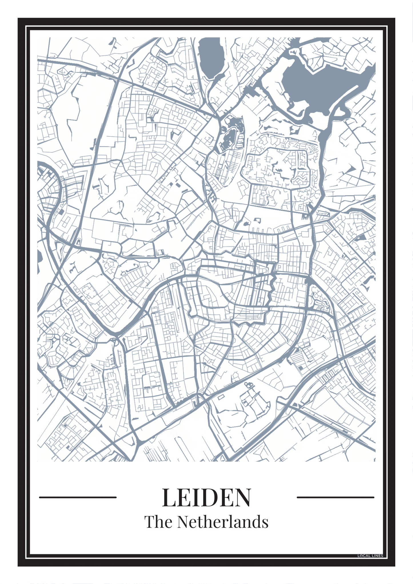 Leiden - Poster Slate Blue