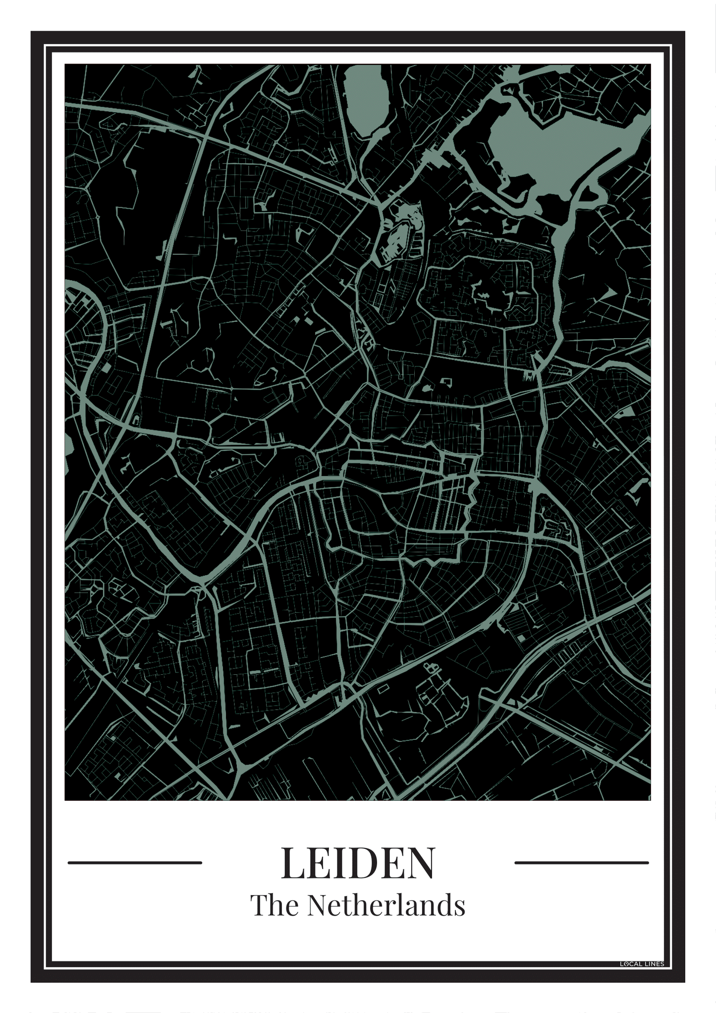 Leiden - Poster Soft Teal