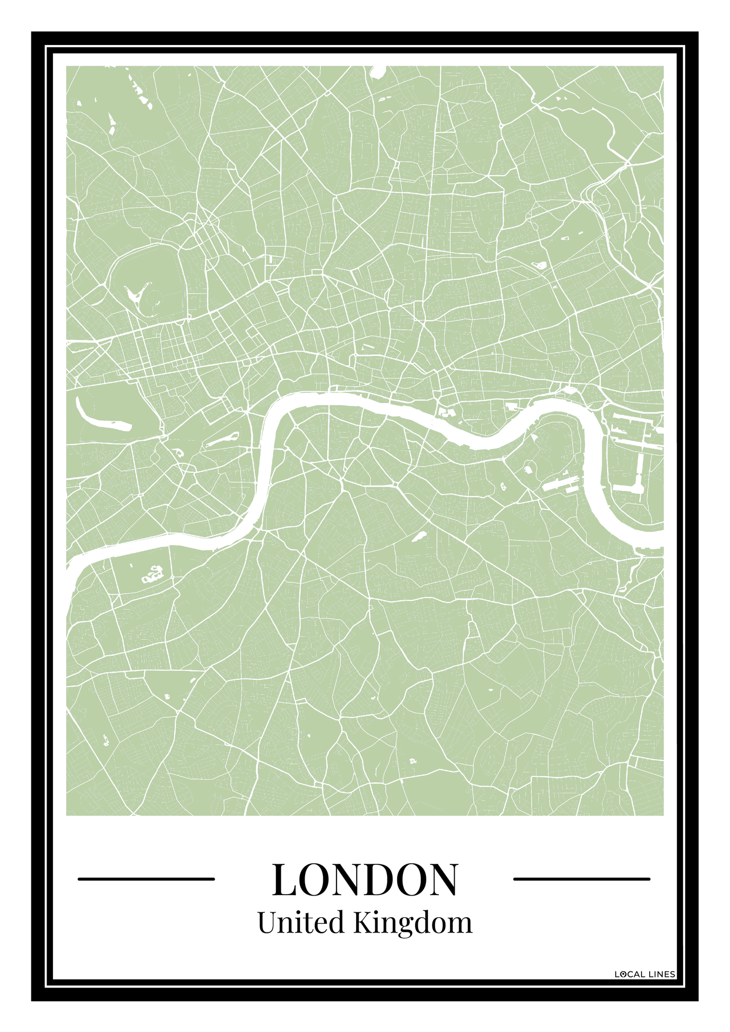 London - Poster Sage Green