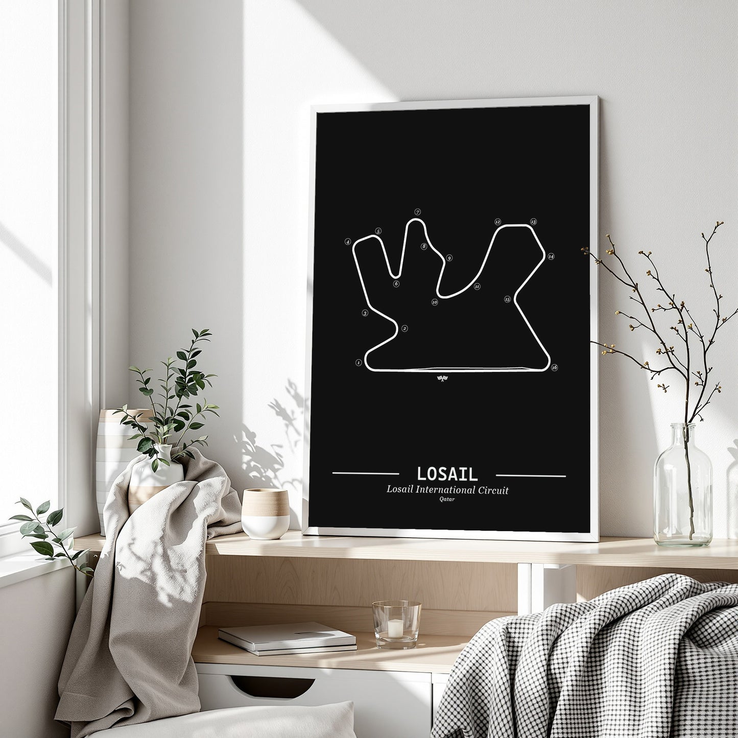 Poster Losail Formule 1 Circuit | Zwart