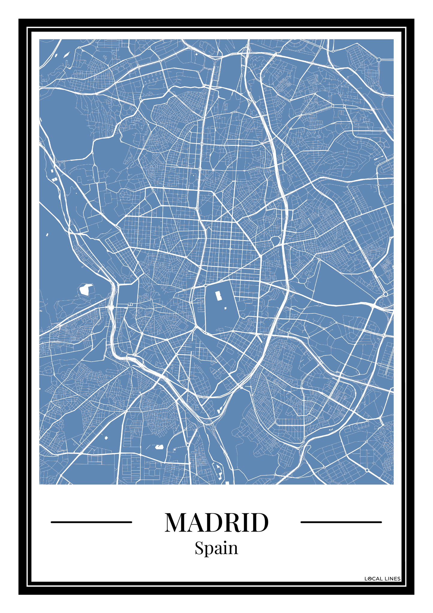 Madrid - Poster Slate Blue