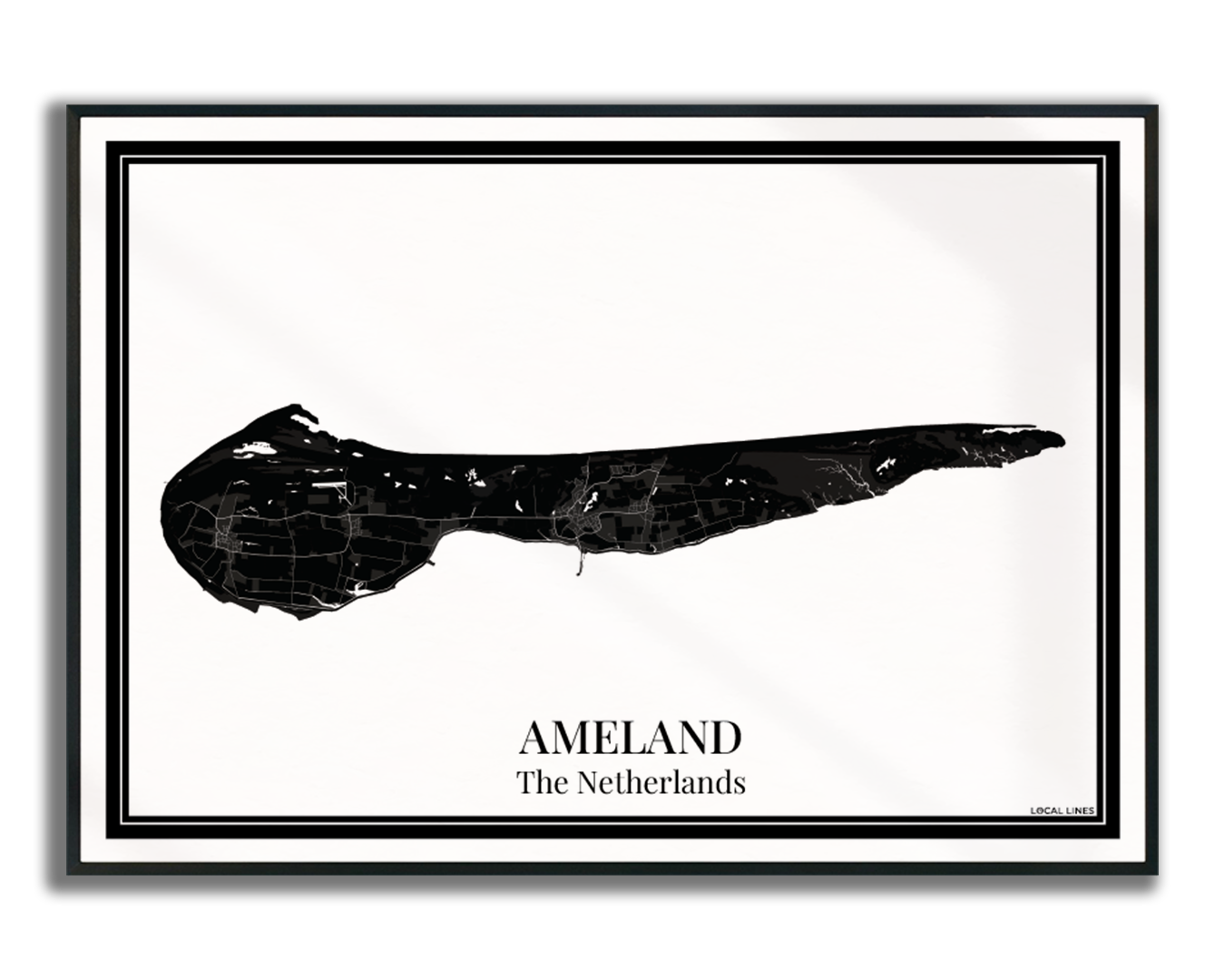 Poster Ameland | Eilandkaart