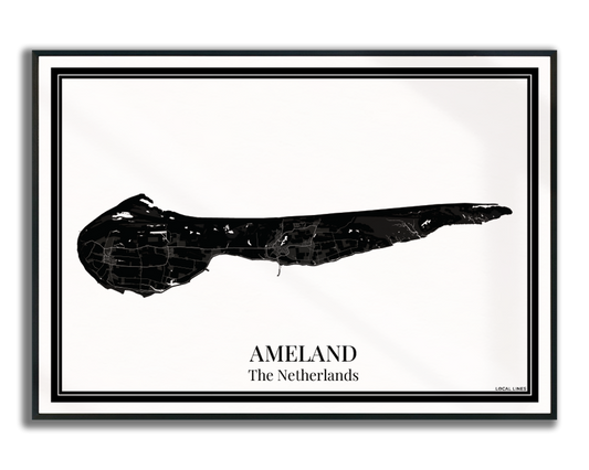 Poster Ameland | Eilandkaart