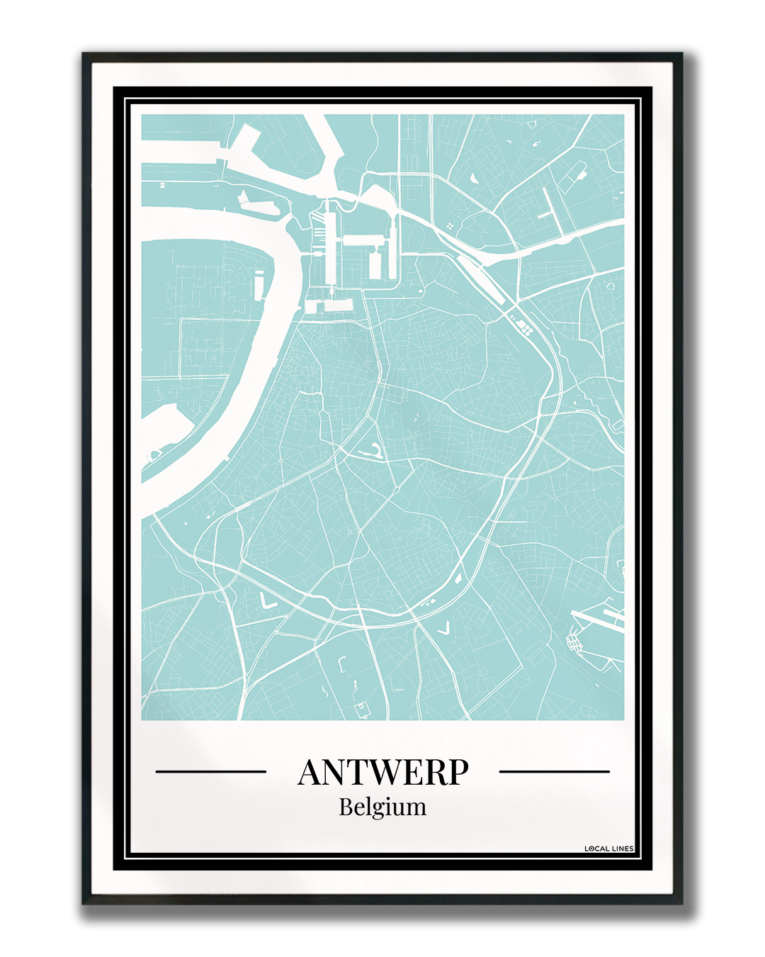 Antwerp - Poster Aqua Blue
