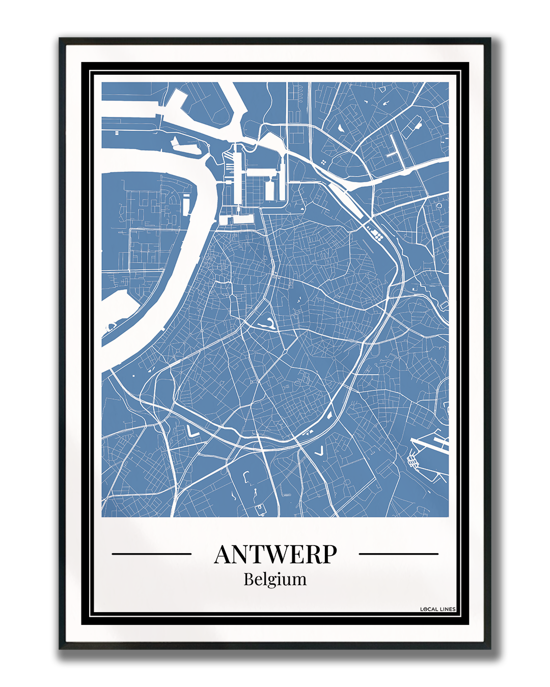 Antwerp - Poster Slate Blue