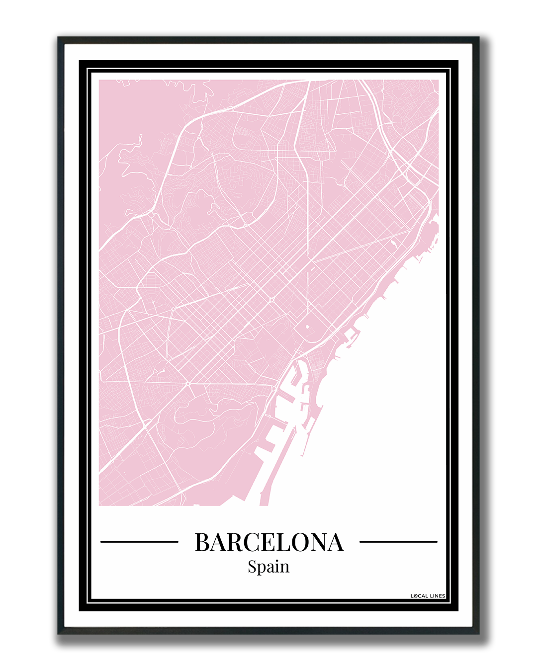 Barcelona - Poster Blush Pink