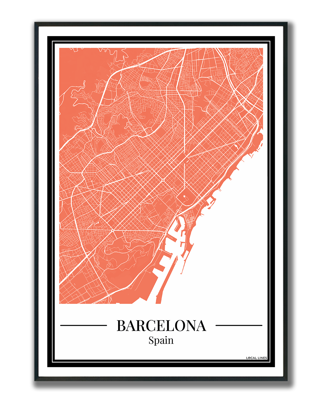 Barcelona - Poster Warm Peach