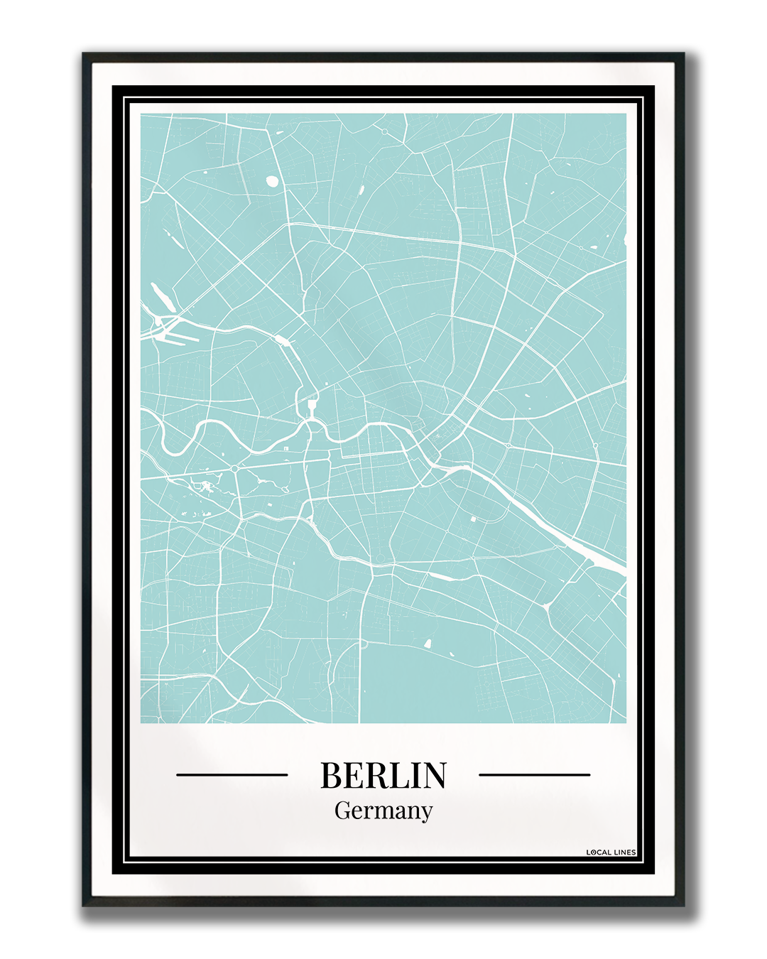 Berlin - Poster Aqua Blue