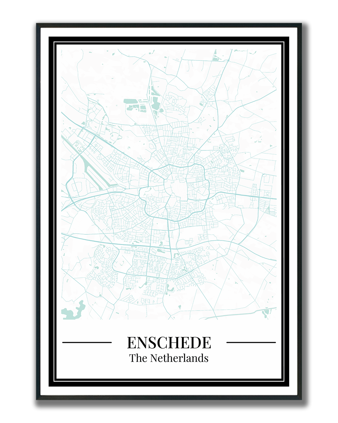 Enschede - Poster Aqua Blue