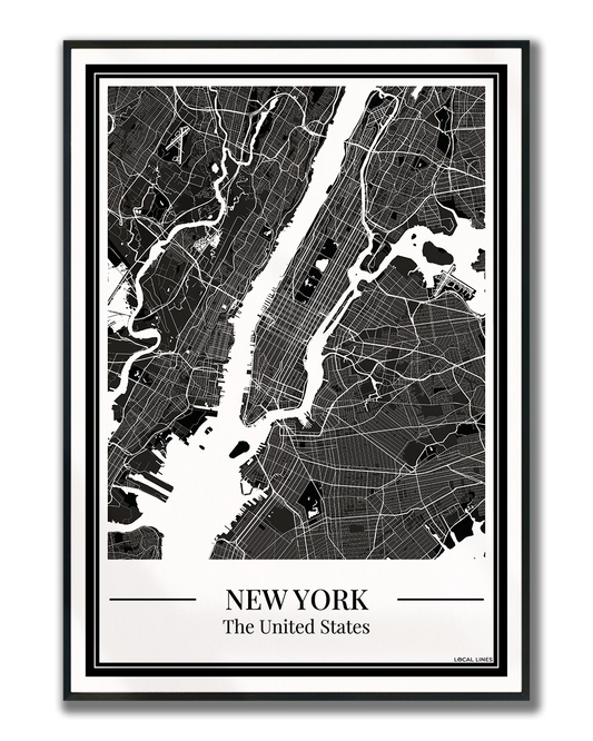 Poster New York City | Stadskaart