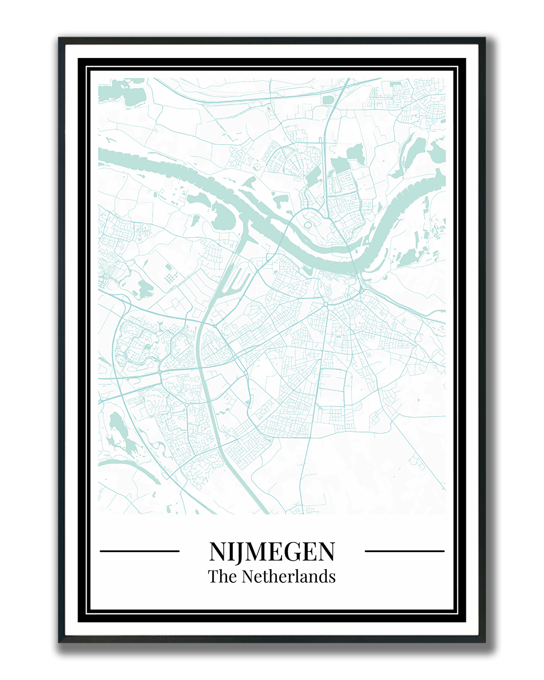Nijmegen - Poster Aqua Blue