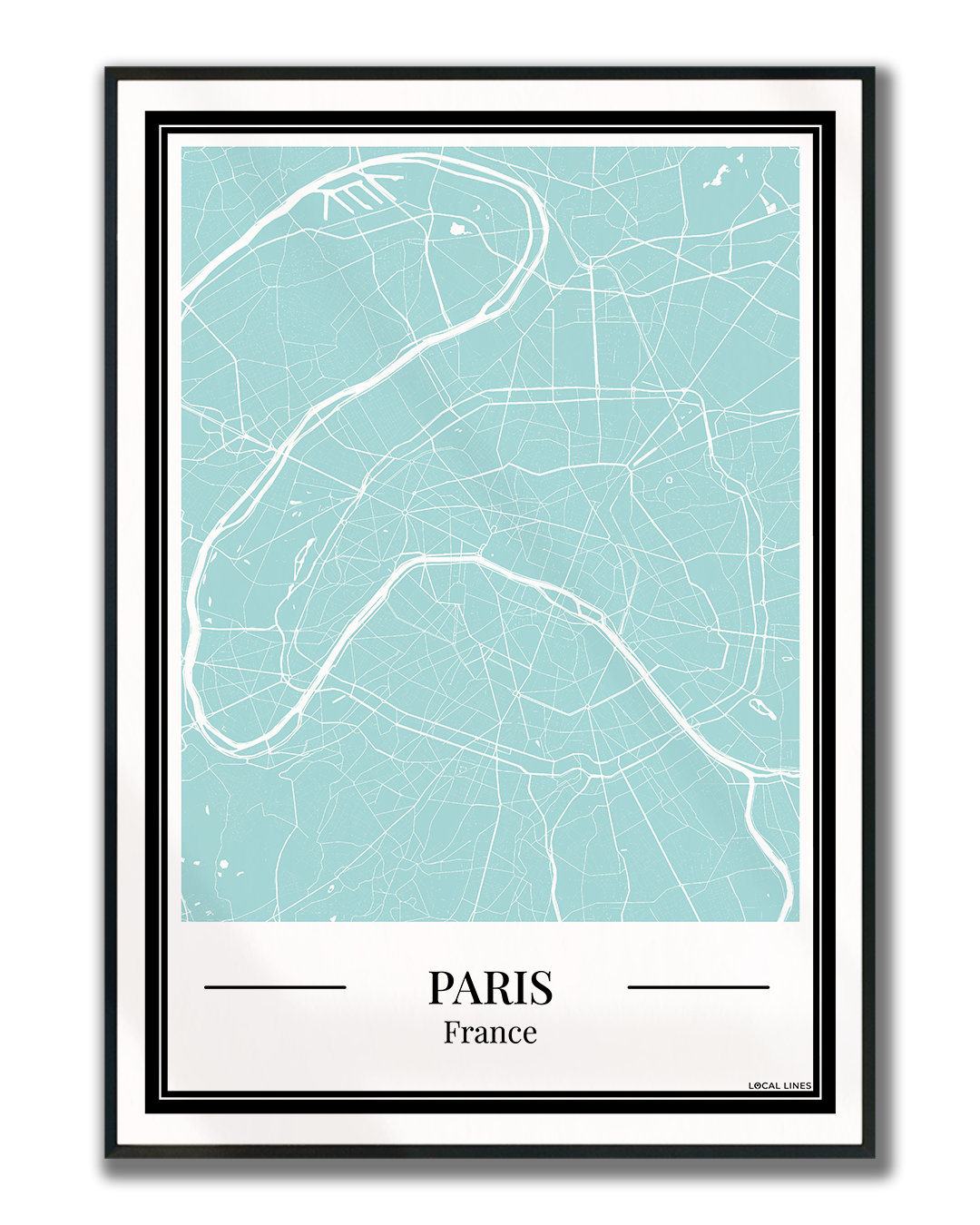 Paris - Poster Aqua Blue