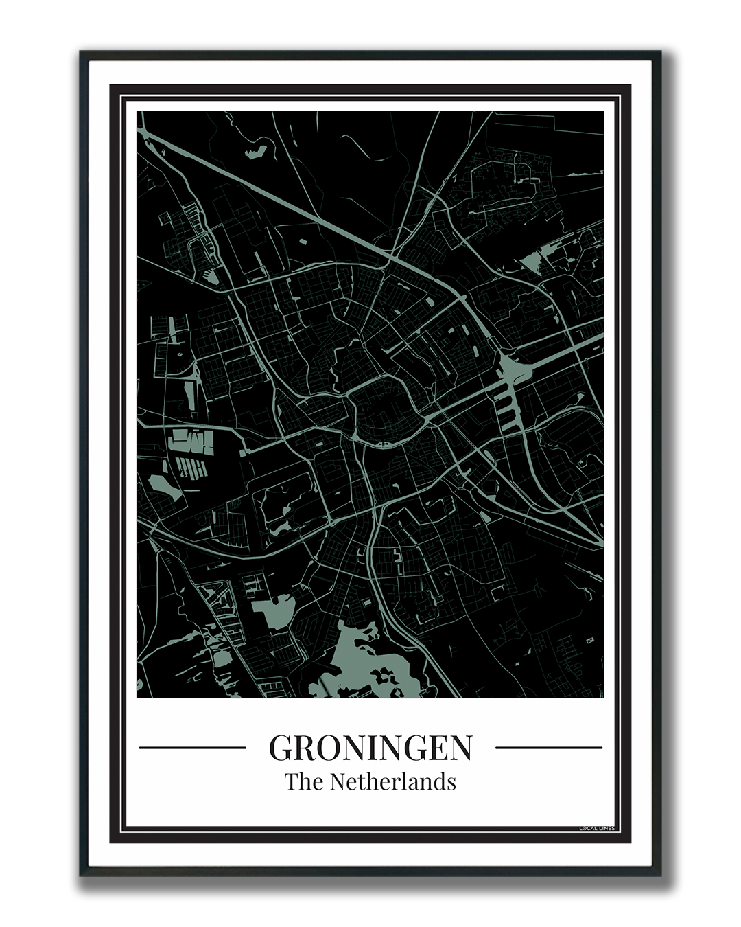 Groningen - Poster Soft Teal