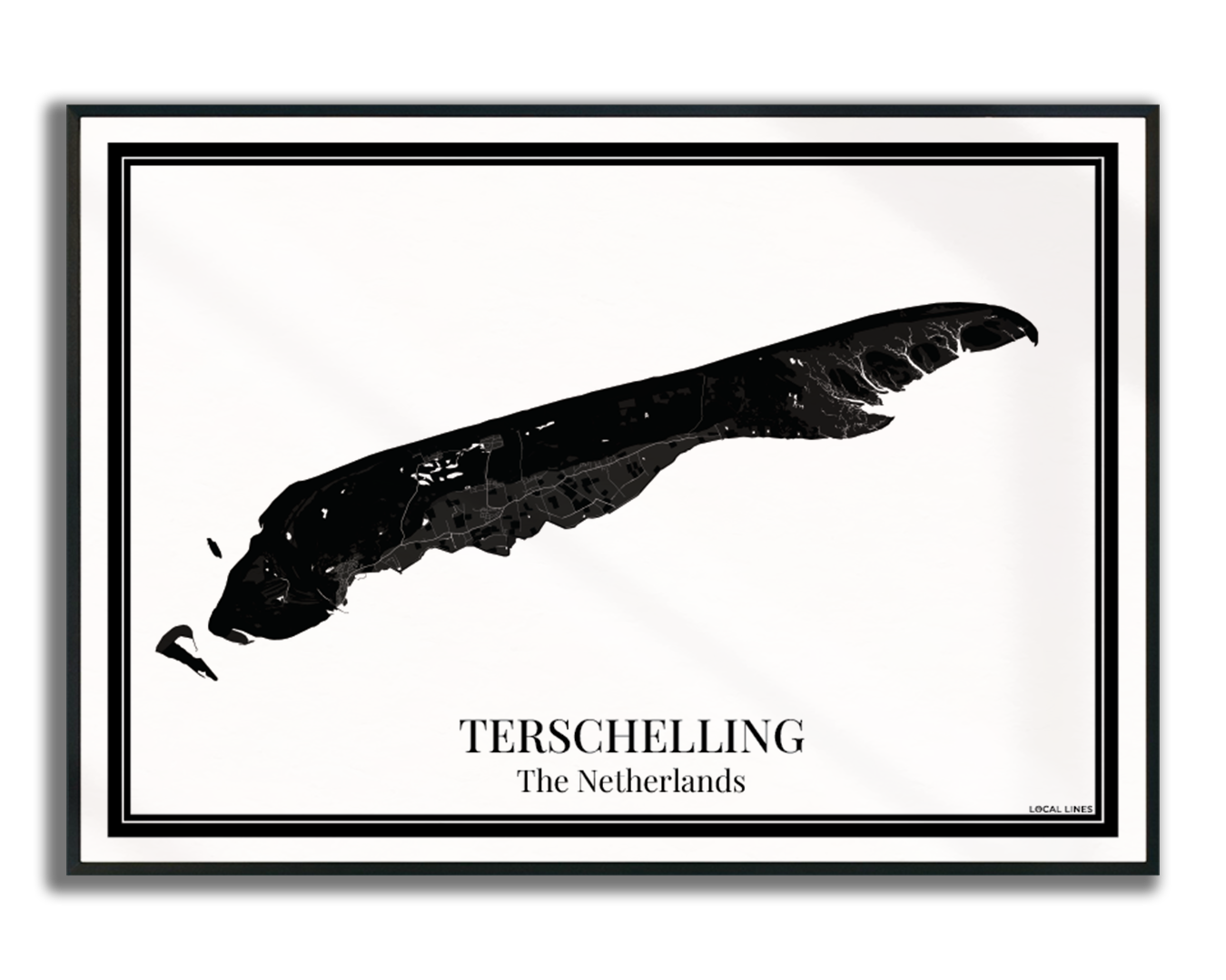 Poster Terschelling | Eilandkaart