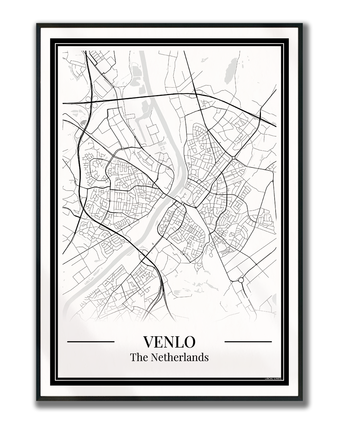 Venlo — stadskaart poster