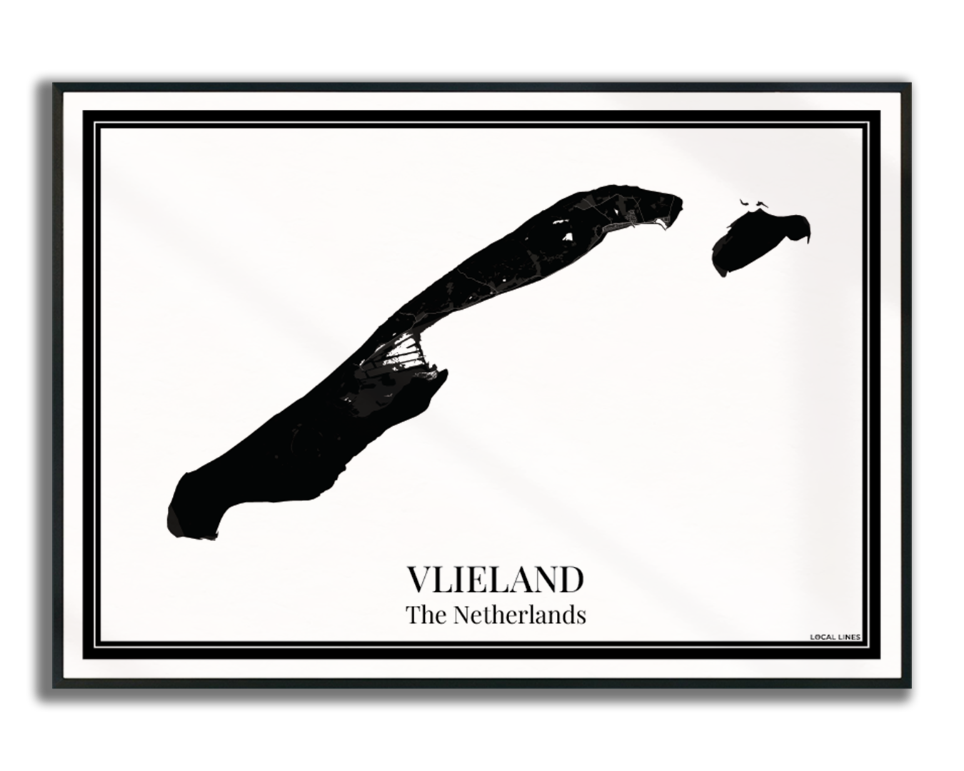 Poster Vlieland | Eilandkaart