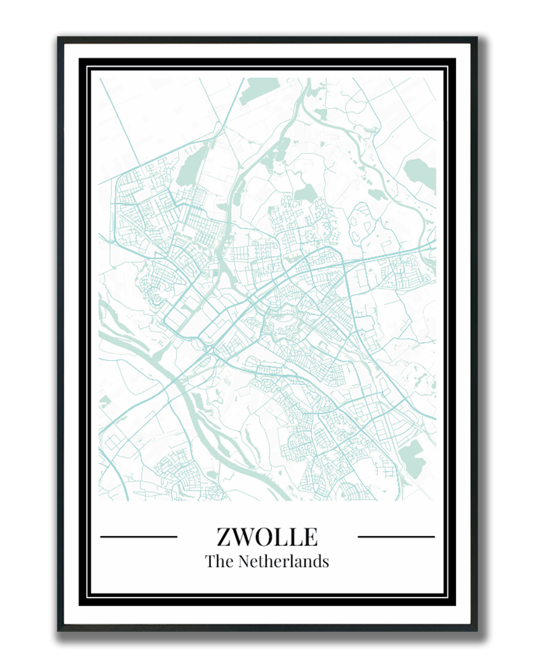 Zwolle - Poster Aqua Blue